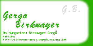 gergo birkmayer business card